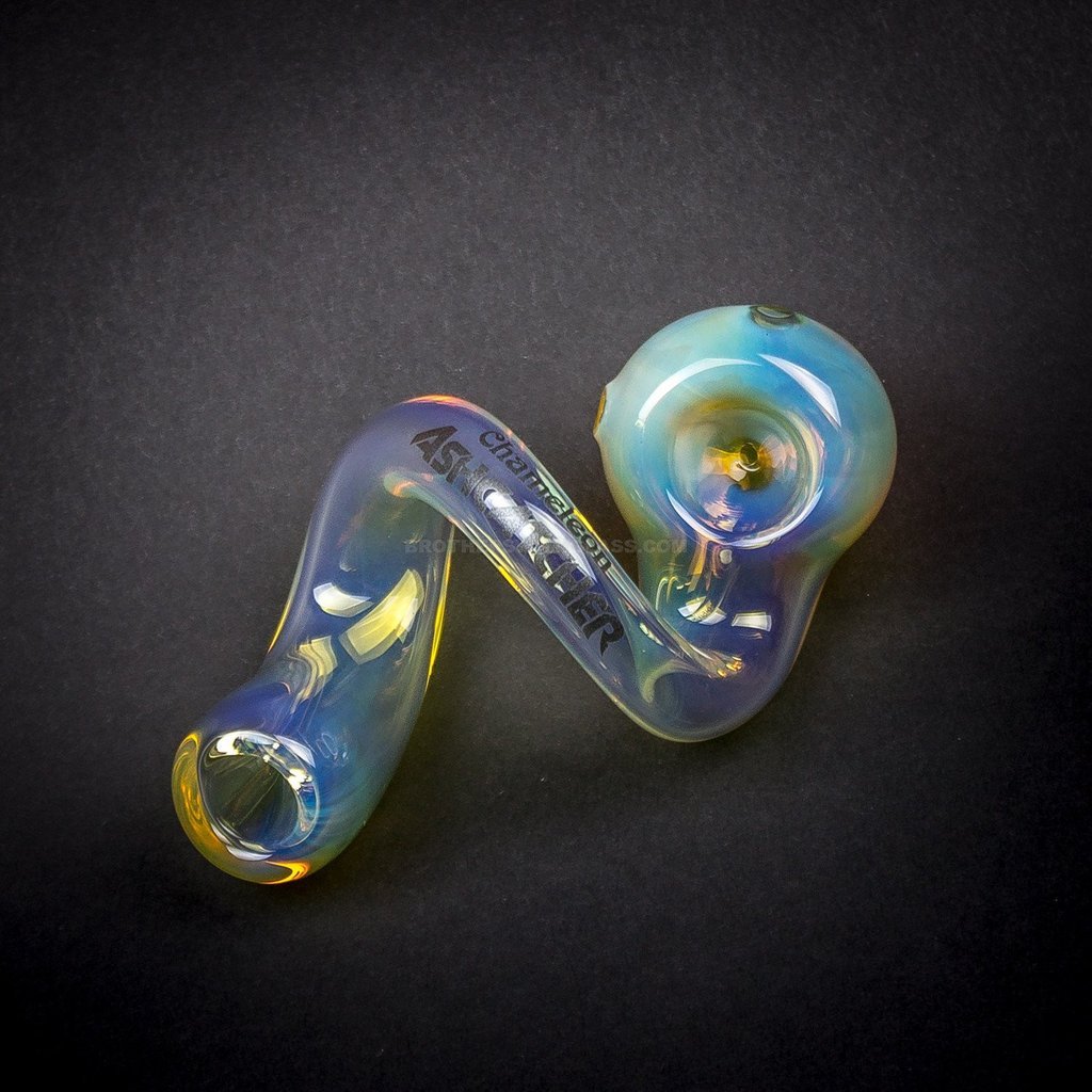 Hand pipe Chameleon Glass Fumed Ash Catcher Loop D Loop Hand Pipe