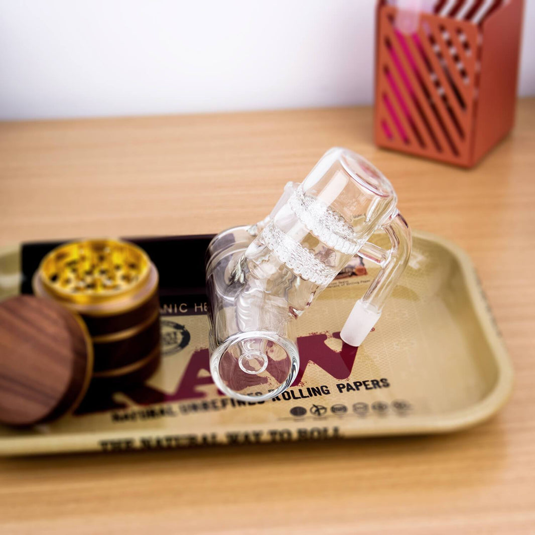 CBD Edibles Double Honeycomb Inline Perc Ash Catcher