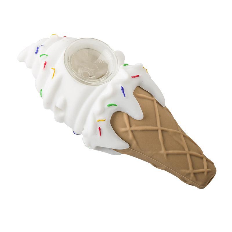 glass pipes Ice Cream Silicone Hand Pipe