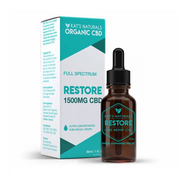 CBD Tinctures Kat's Naturals - CBD Tincture - Restore - 250mg-1500mg