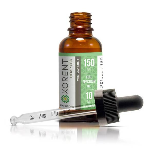 CBD Tinctures Korent Hemp - CBD Tincture - Vanilla Mint - 150mg-900mg
