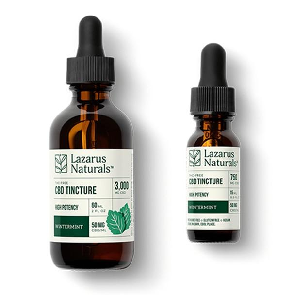 CBD Tinctures Lazarus Naturals - CBD Tincture - Isolate Wintermint - 750mg-3000mg