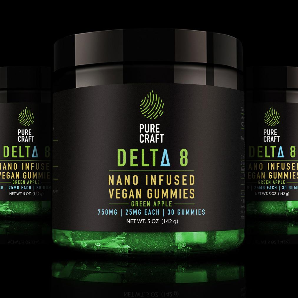NANO DELTA 8 INFUSED GREEN APPLE VEGAN GUMMIES 3-PACK