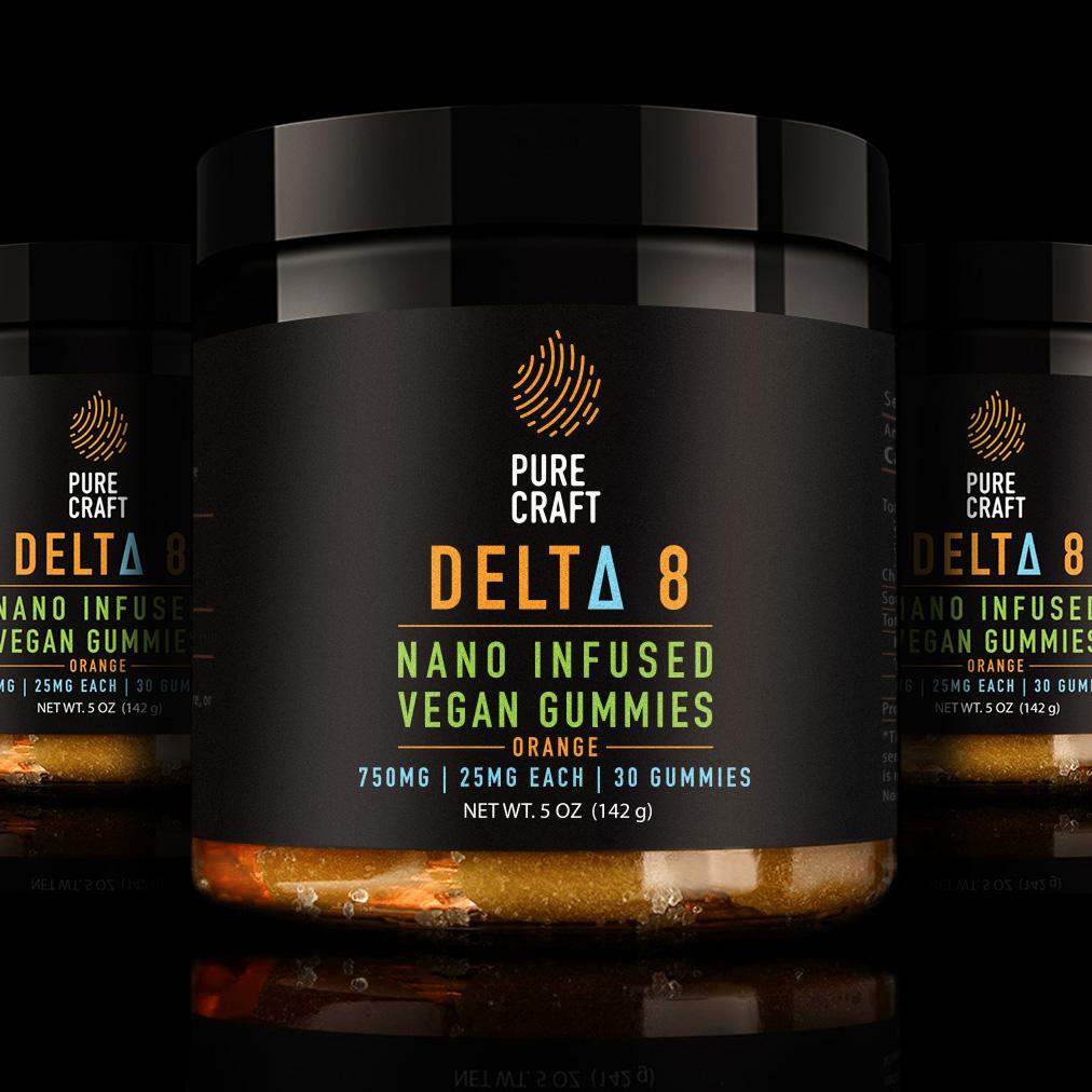 NANO DELTA 8 INFUSED ORANGE VEGAN GUMMIES 3-PACK