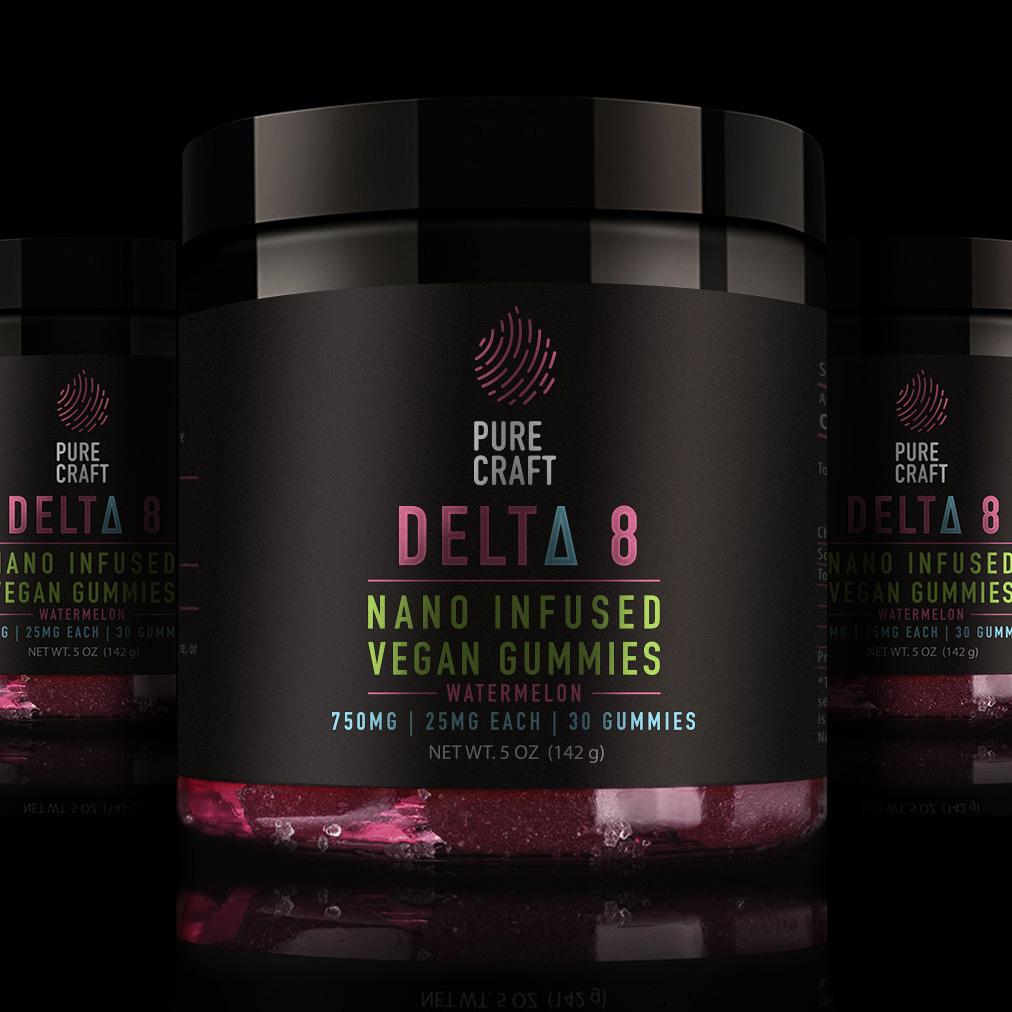 NANO DELTA 8 INFUSED WATERMELON VEGAN GUMMIES 3-PACK