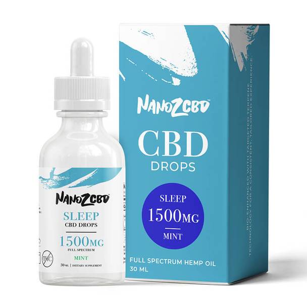 CBD Tinctures Nano Z CBD - CBD Tincture - Full Spectrum Mint Sleep Drops - 1500mg