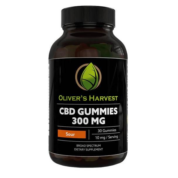 CBD Edibles Oliver's Harvest CBD - CBD Edible - Broad Spectrum Sour Gummies - 300mg-600mg