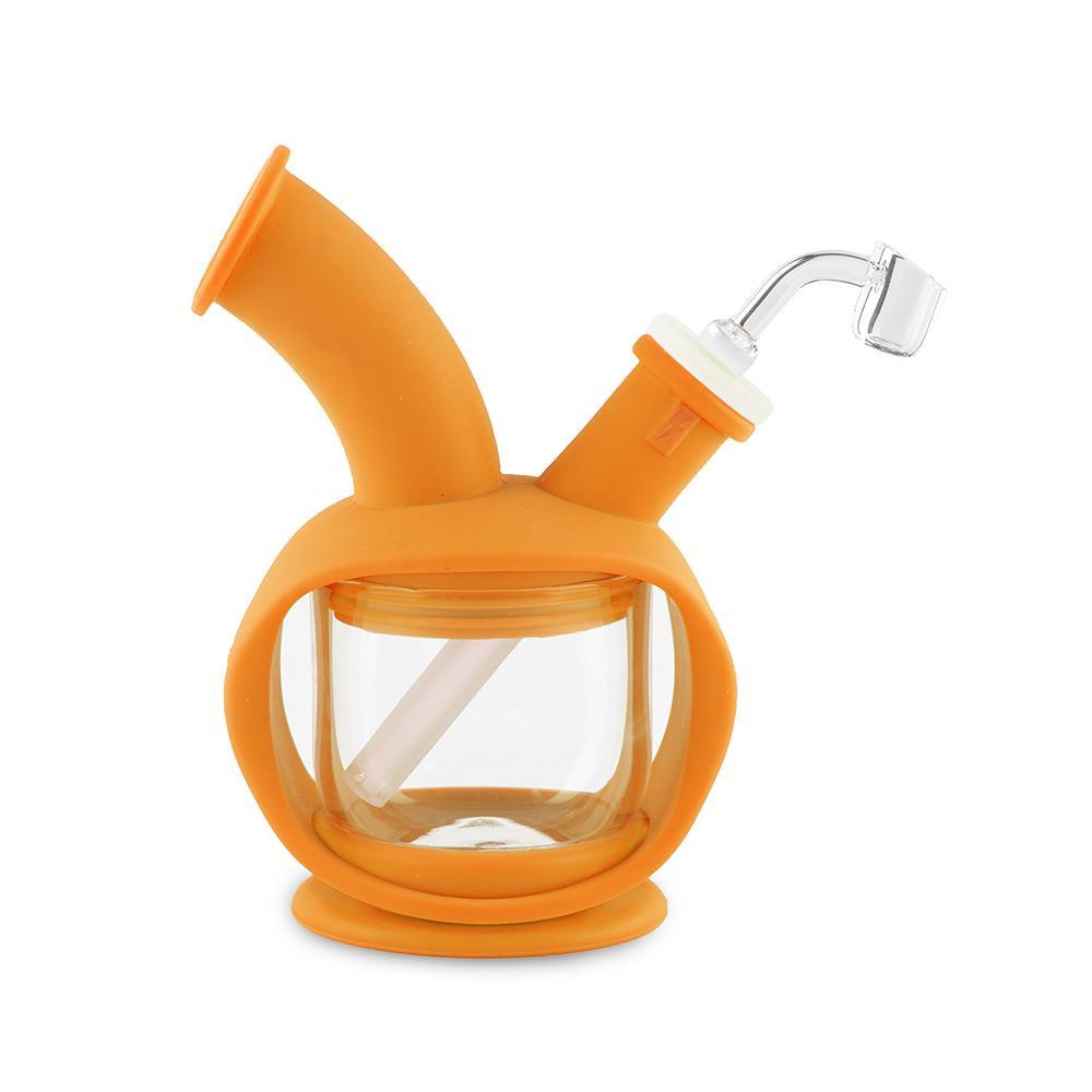 silicone bong Ooze Kettle Silicone Bubbler - Orange