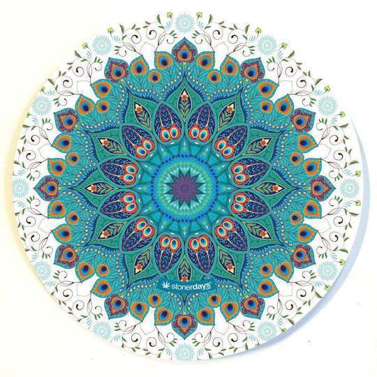dab accessories PEACOCK MANDALA DAB MAT