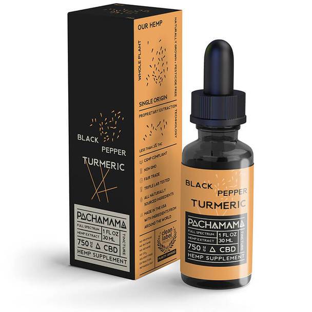 CBD Tinctures Pachamama - CBD Tincture - Black Pepper Turmeric - 750mg-1750mg