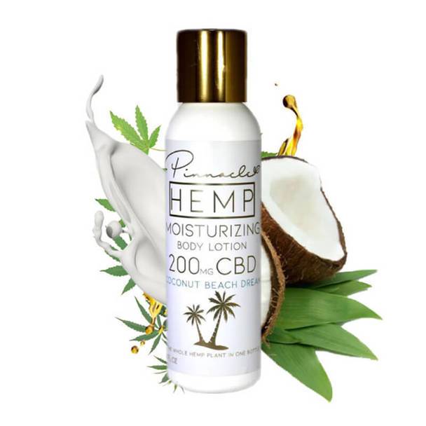 CBD Cream Pinnacle Hemp - CBD Topical - Coconut Beach Dream Body Lotion - 200mg