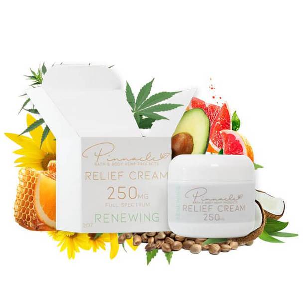 CBD Cream Pinnacle Hemp - CBD Topical - Relief Cream Renewing - 250mg-500mg