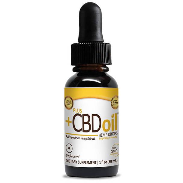 CBD Tinctures PlusCBD Oil - CBD Tincture - Gold Drops Unflavored - 250mg-1500mg