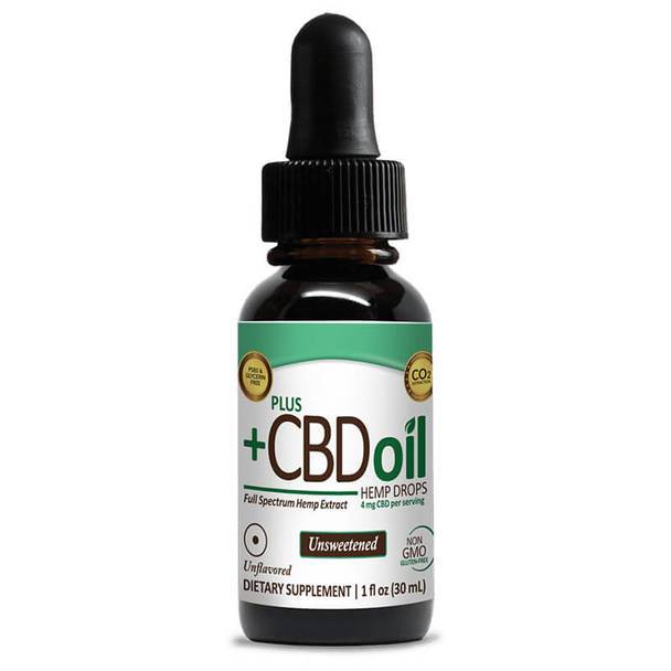 CBD Tinctures PlusCBD Oil - CBD Tincture - Green Drops Unsweetened - 300mg