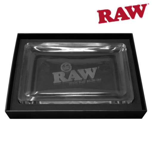 Rolling papers RAW Crystal Glass Rolling Tray