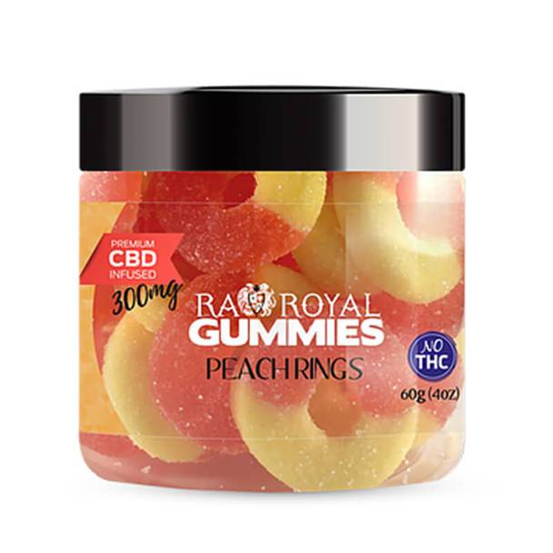 CBD Edibles RA Royal CBD - CBD Edible - Peach Ring Gummies - 300mg-1200mg