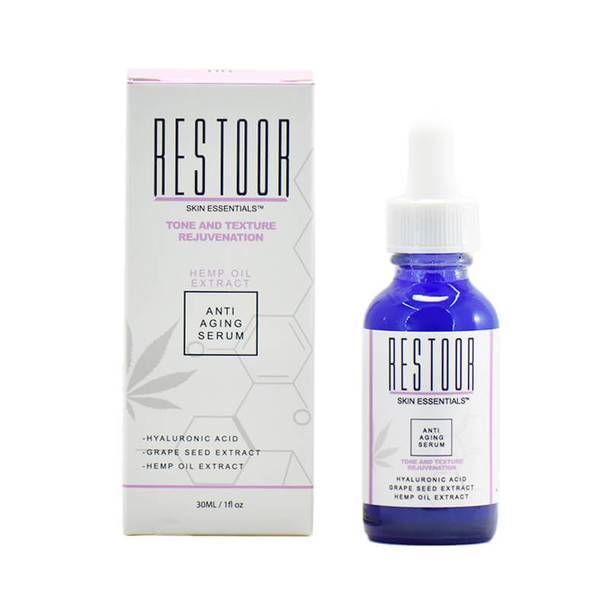 CBD Cream Restoor Skin Essentials - CBD Topical - Tone and Texture Rejuvenation Serum - 30mg