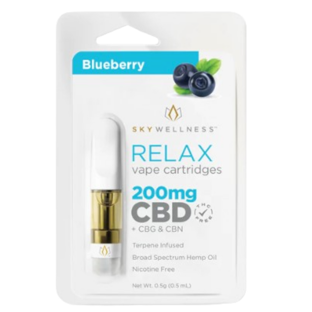 CBD RELAX VAPE CARTRIDGE 200MG BLUEBERRY