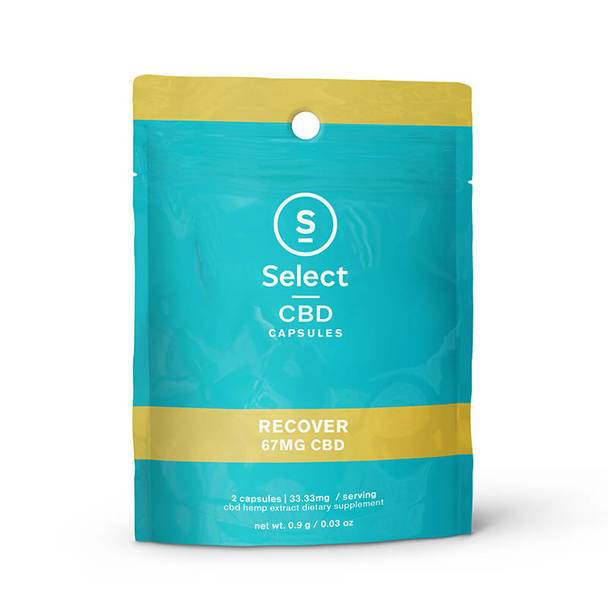 CBD Capsules Select CBD - CBD Capsule - Recover Soft Gel 2 Pack - 33.3mg