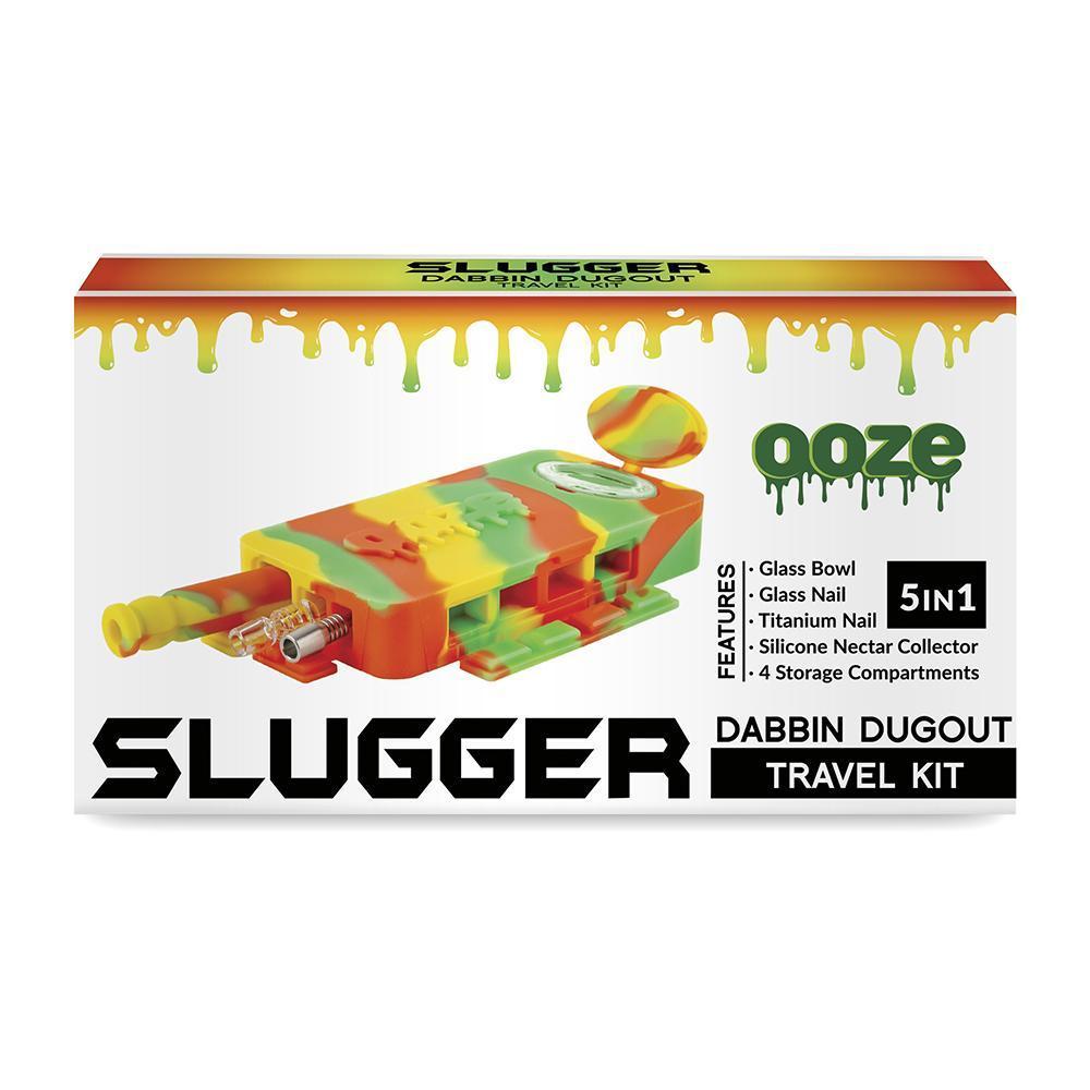 silicone bong Ooze Slugger Dabbin Dugout - Rasta