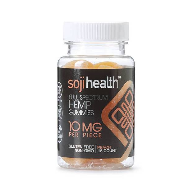 CBD Edibles Soji Health - CBD Edible - Peach Gummies - 15pc-10mg
