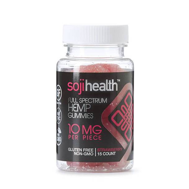 CBD Edibles Soji Health - CBD Edible - Strawberry Gummies - 15pc-10mg
