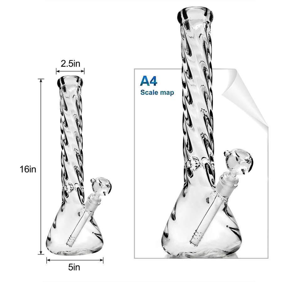 Glass bongs Inhalco - Spiral 16" Glass bong