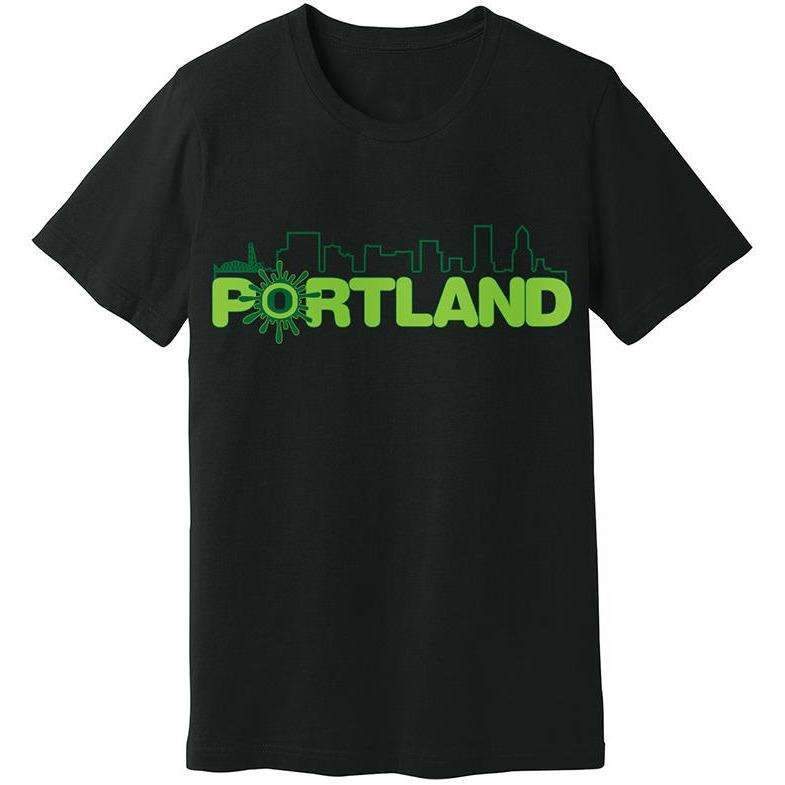 t-shirts Ooze Portland Skyline Men's T- Shirt