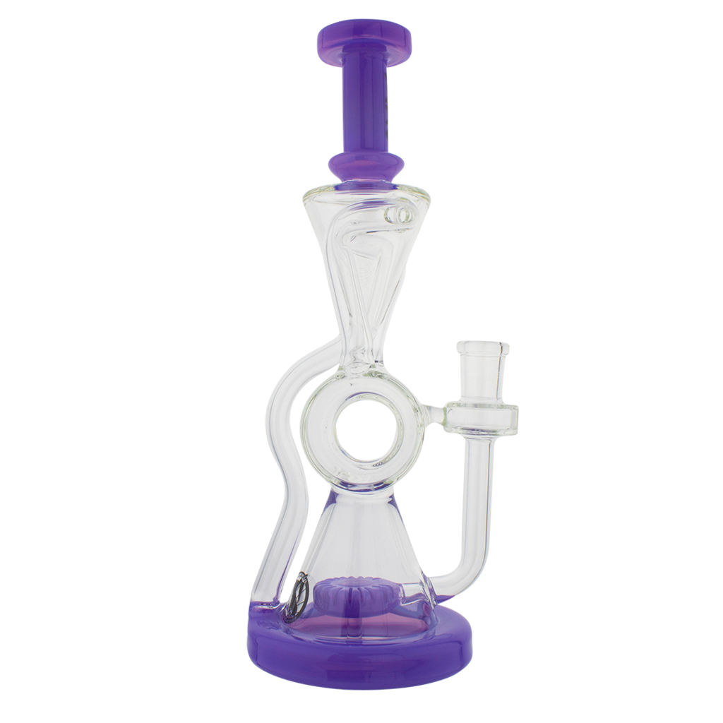 recycler bong Maverick Glass - THE OJAI BARREL SLITTED PUCK RECYCLER