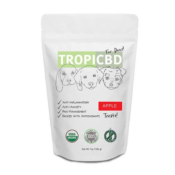 Cbd For Pets TropiCBD - CBD Pet Edible - Apple Dog Treats - 4mg