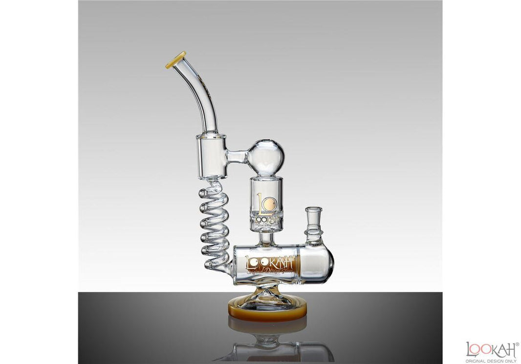 Vaporizers 12.5" LOOKAH Glass Dab Rig Spiral Percolator Water Pipe
