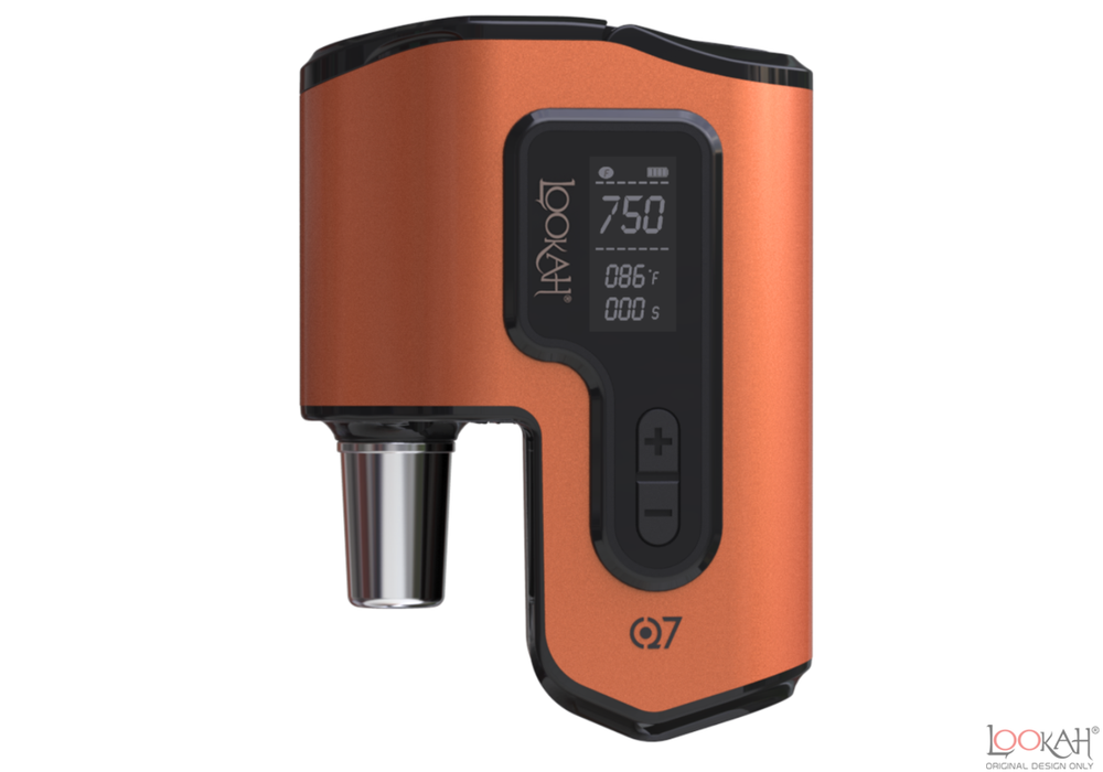 Vaporizers Orange Lookah Q7 mini enail banger fit onto Water Pipes and dab rigs
