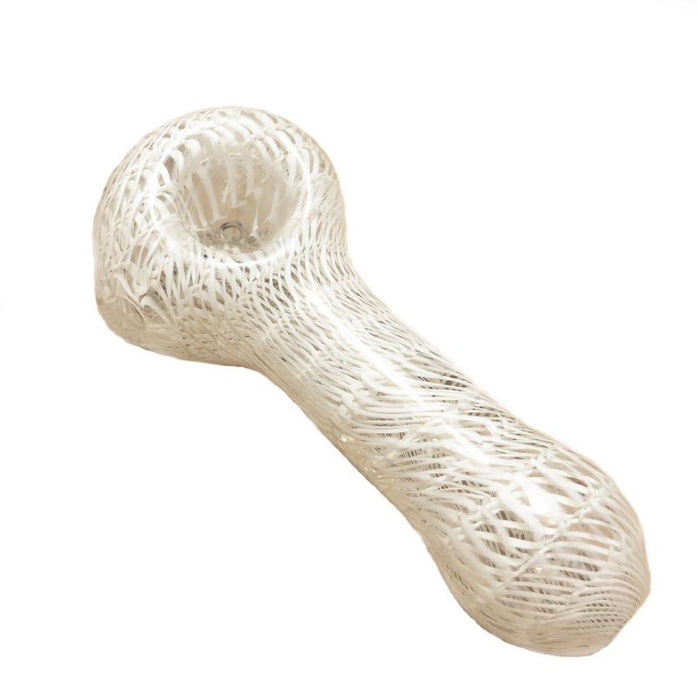 glass pipes White Wrap and Raked Glass Pipe