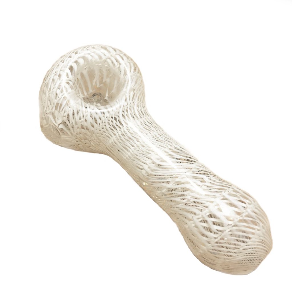glass pipes White Wrap and Raked Glass Pipe