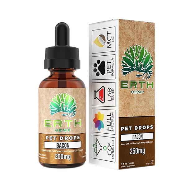Cbd For Pets ERTH - CBD Pet Tincture - Bacon Drops - 250mg