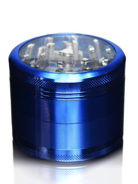 grinders Blue Clear Top Grinder - 4 Piece