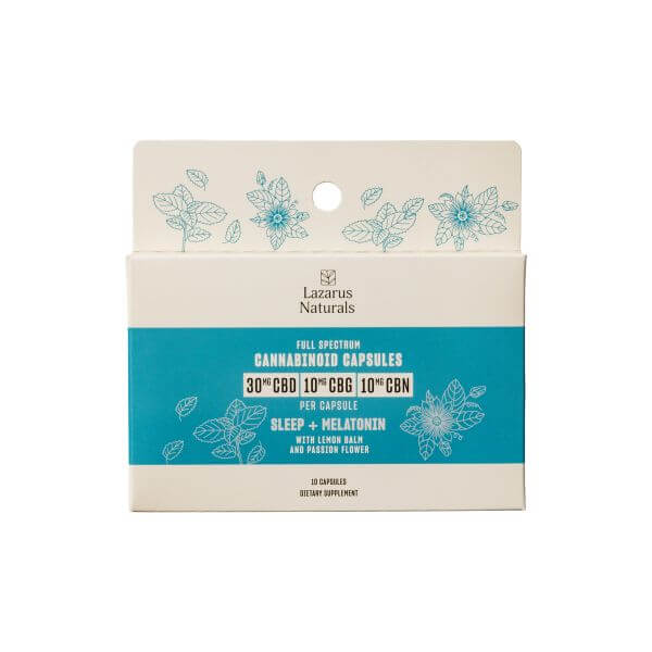 SLEEP + MELATONIN CAPSULES - By Lazarus Naturals