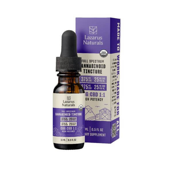 CBG/CBD OIL TINCTURE - By Lazarus Naturals