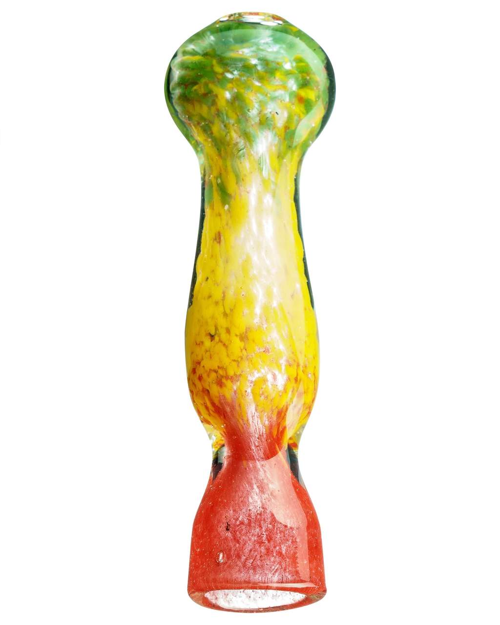 Hand Pipe Fritted Glass Rasta Chillum