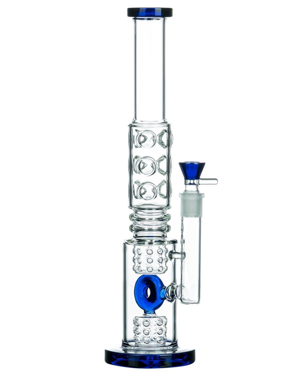 Bongs BoroDirect - Fire Cut Inset to Donut Perc Big Bong 15.5''