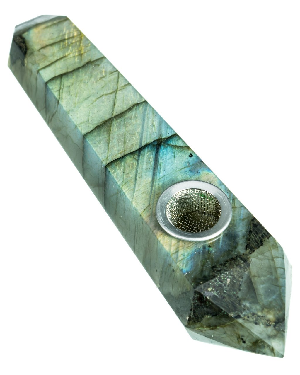 Spoon Pipes DankGeek - Labradorite Quartz Stone Pipe