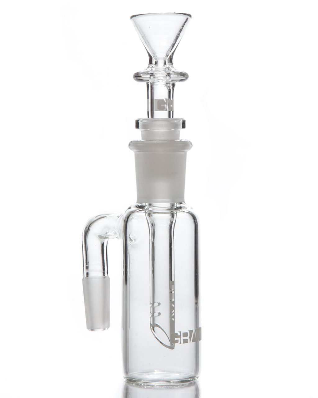 Ash Catcher Grav - 90˚ Ashcatcher with Removable Downstem