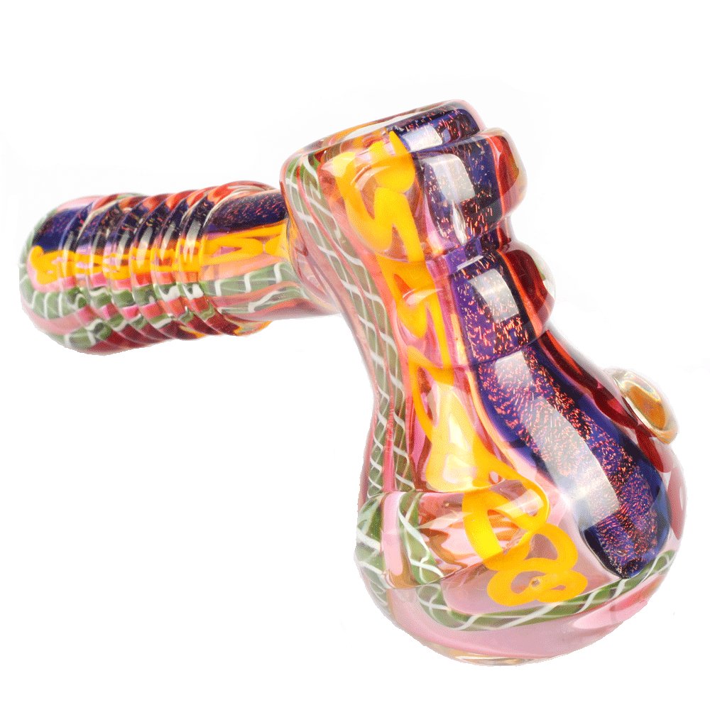 Bubblers Fumed Glass Hammer Bubbler w/ Milli Scheme