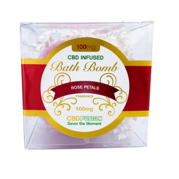 CBD Cream CBD Fusion - CBD Bath - Rose Petal Bath Bomb - 100mg