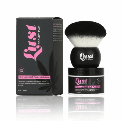 CBD Cosmetics Hemp Lickable Body Powder with Body Brush