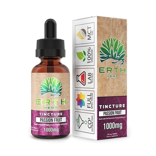 CBD Tinctures ERTH - CBD Tincture - Passion Fruit - 500mg-1000mg