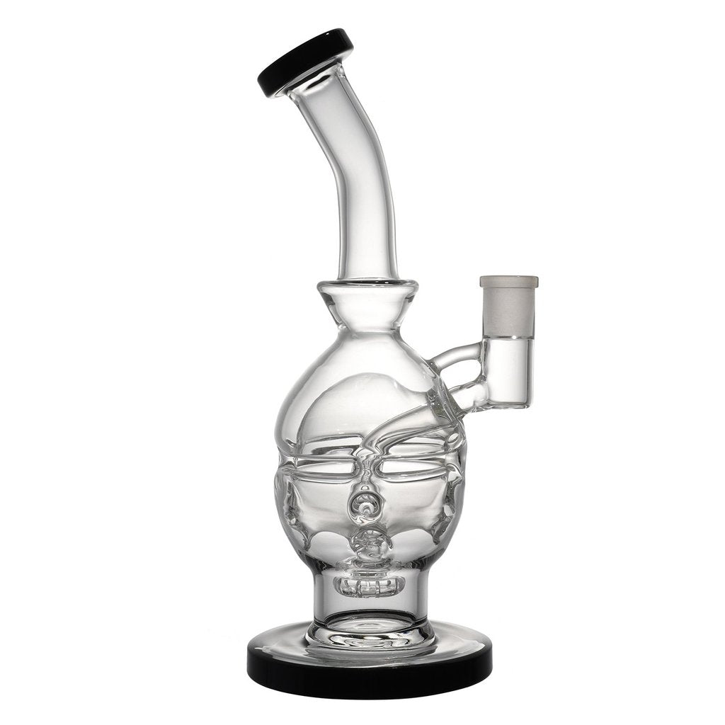 Bongs 10" Skull Showerhead Perc Bong