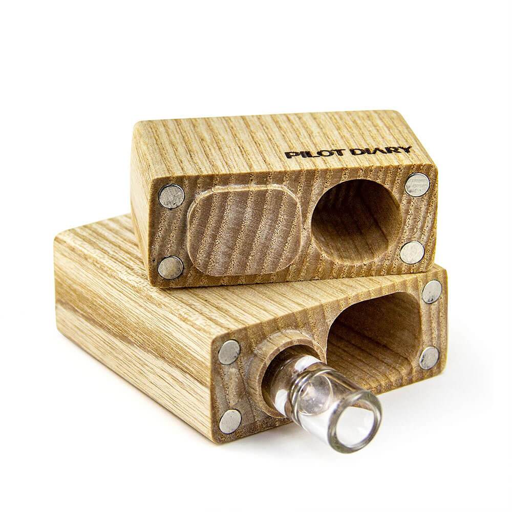 Glass bongs Wooden Dugout With Glass Bat