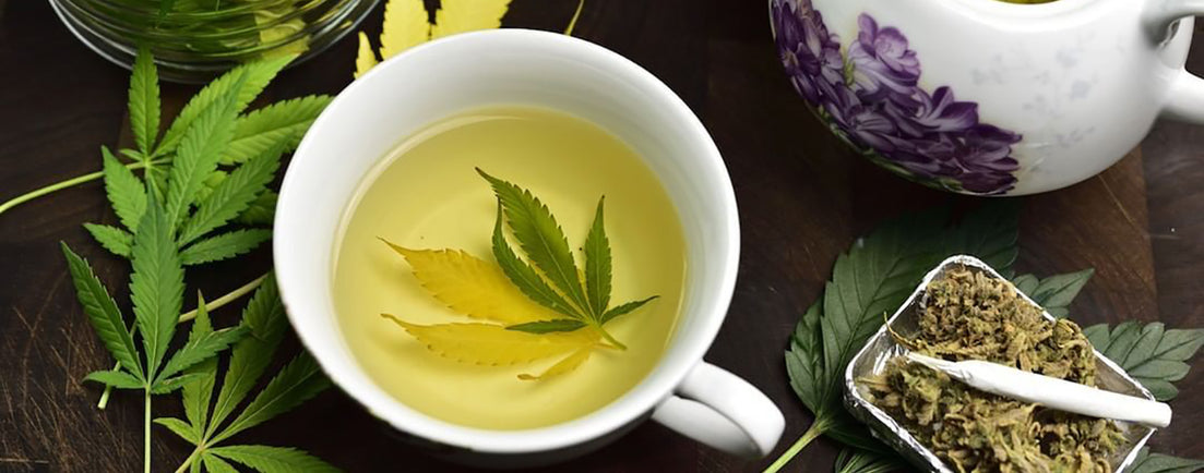Ganja leaf in a tea cup, image courtesy of Mind of High on Instagram