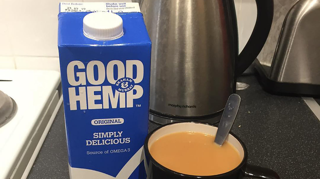 Hemp milk and coffee, image courtesy of Anita Urban Yogi on Instagram
